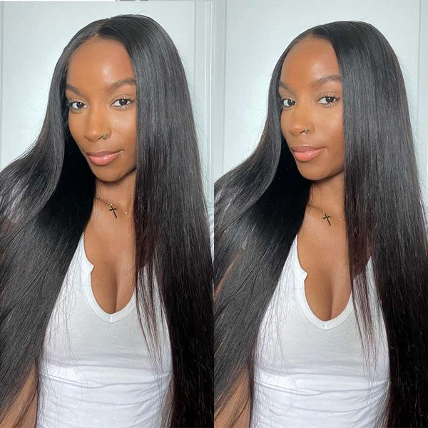 BOGO Glueless 5x5 HD Lace Closure Straight Wig Natural Color