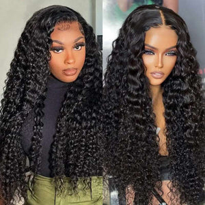 13X4 Transparent HD lace Front Deep Wave Wigs - edmundhair.com