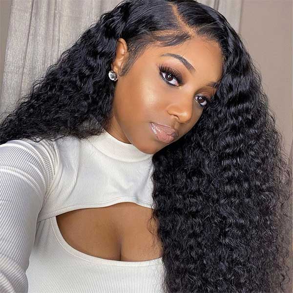 13x6 HD Undetectable Lace Frontal Wigs Deep Wave Natural Color Hair For Sale - edmundhair.com