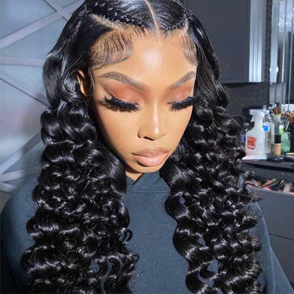 Long Wig | Loose Deep Wave 13x6 HD Lace Frontal Wig Natural Black Hair 28-40 Inch