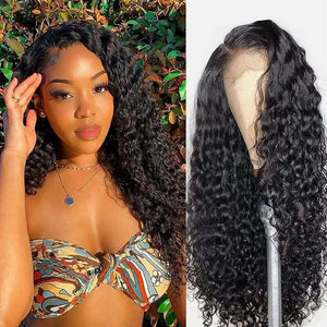 BOGO 13x6 Water Wave Lace Front Wig Human Hair M Cap