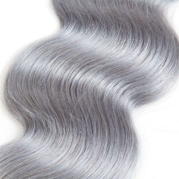 Rami Hair Ombre Grey Hair Bundle Body Wave 100% Human Hair