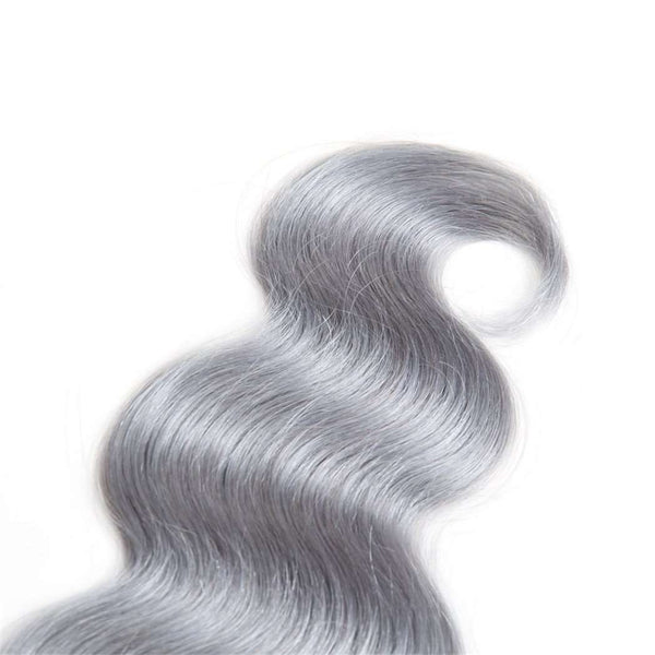 Rami Hair Ombre Grey Hair Bundle Body Wave 100% Human Hair