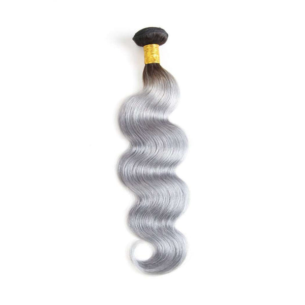 4 Bundles Grey Ombre Hair Body Wave Brazilian Human Hair Bundles