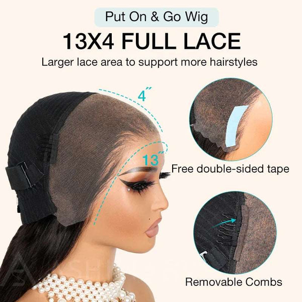 Double Drawn High Density Pre-Cut Lace Bob 13x4 TransparentLace Frontal Wigs Pre Bleached Knots