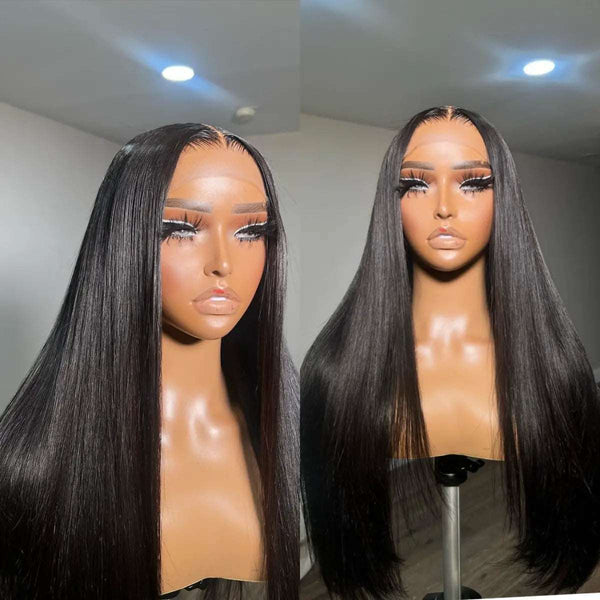 BOGO Glueless 5x5 HD Lace Closure Straight Wig Natural Color