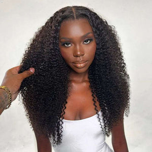 20" Water Wave / Deep Wave 4x4 Transparent Lace Closure Wig 100% Human Hair - edmundhair.com