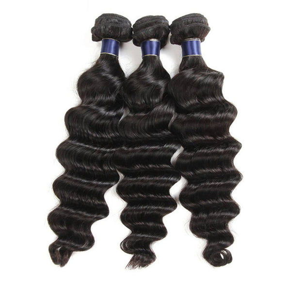 3 Bundles 10A Loose Deep Wave Virgin Hair Bundles Natural Color - edmundhair.com