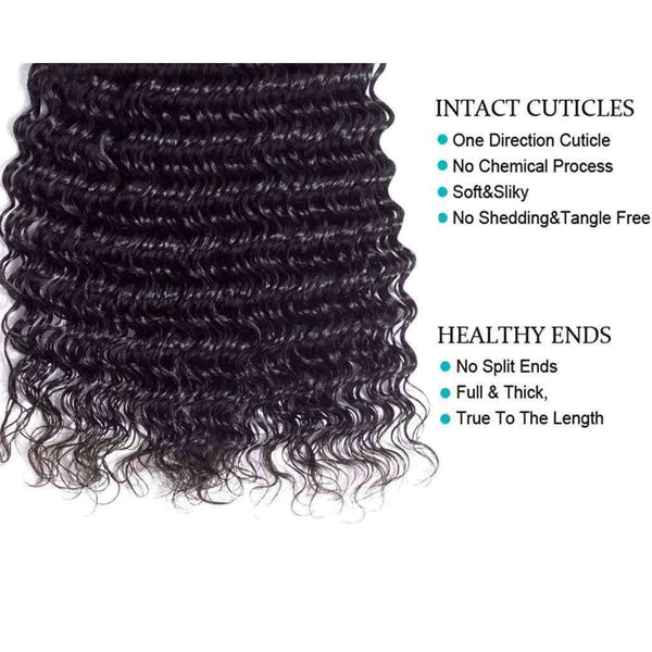 3 Bundles 9A Deep Wave Human Hair Bundles Brazilian Virgin Hair Natural Color - edmundhair.com