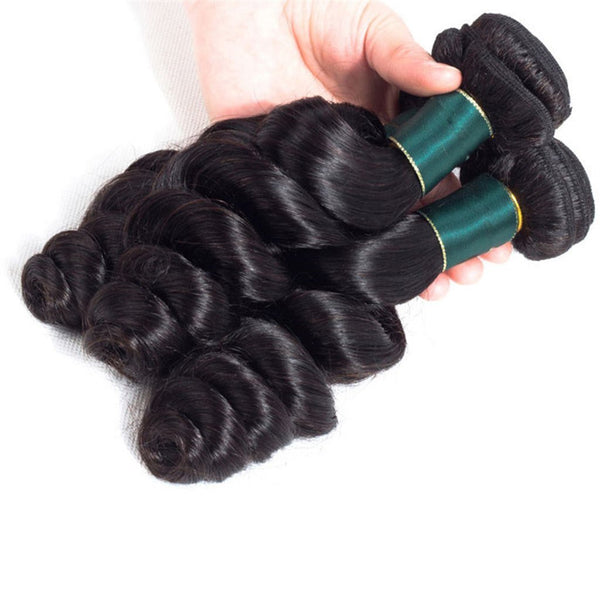 3 Bundles 9A Loose Wave Human Hair Bundles Natural Color - edmundhair.com