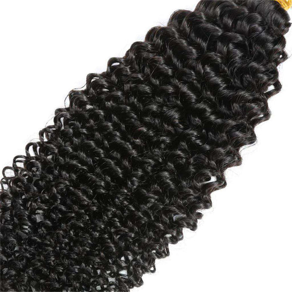 Afro Kinky Curly Hair 3 Bundles 10A Brazilian Human Hair Natural Color