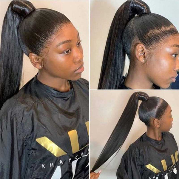 360 Lace Frontal Wig Hd Transparent Lace Straight Brazilian Human Hair 10A Hair Pre - Plucked With Baby Hair - edmundhair.com