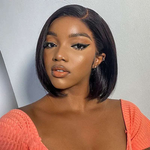 3Wigs = $189 | Glueless Throw on & Go Body Wave Wig with Bangs + V - part Bob Kinky Curly Wig + Deep Side Part Glueless HD Transparent Lace Bob Straight Wig - edmundhair.com