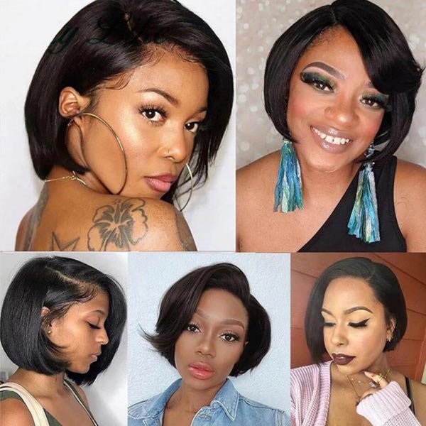 3Wigs = $189 | Highlight Color Glueless Headband Wig+Pixie Short Lace Wig+Kinky Curly Glueless Bob Wig - edmundhair.com