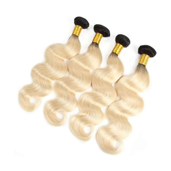 4 Bundles 1b/613 Ombr¨¦ Blonde Hair Body Wave Brazilian Human Hair - edmundhair.com