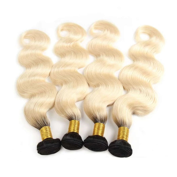 4 Bundles 1b/613 Ombr¨¦ Blonde Hair Body Wave Brazilian Human Hair - edmundhair.com