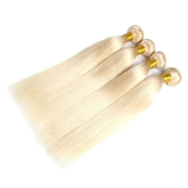 4 Bundles 613 Honey Blonde Straight Brazilian Human Hair Bundles - edmundhair.com