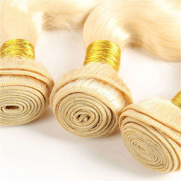 4 Bundles 613 Honey Blonde Straight Brazilian Human Hair Bundles - edmundhair.com