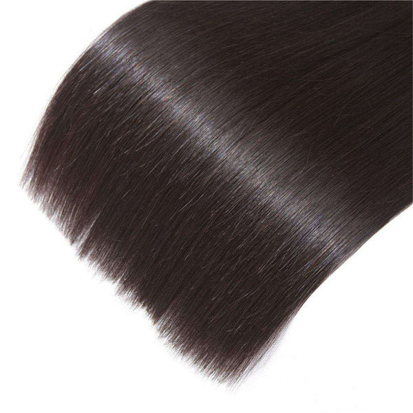 4 Bundles 9A Straight Brazilian Human Hair Bundles Virgin Hair Natural Color - edmundhair.com