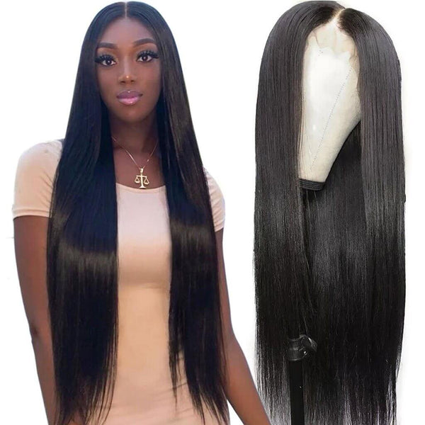 Clearance Sale 4x4 Lace Closure Straight Wig 100% Human Hair