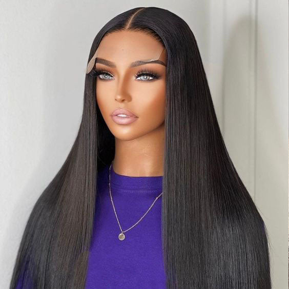 BOGO Glueless 5x5 HD Lace Closure Straight Wig Natural Color