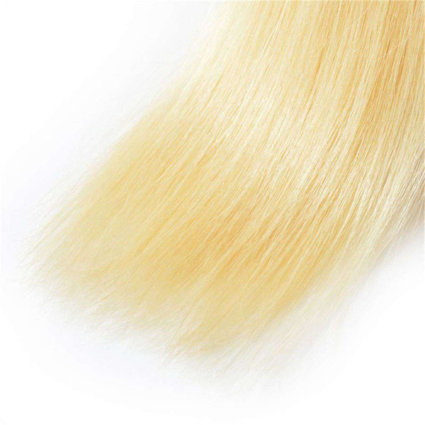 613 Honey Blonde Peruvian Straight Hair 3 Bundles With Frontal Human Hair - edmundhair.com