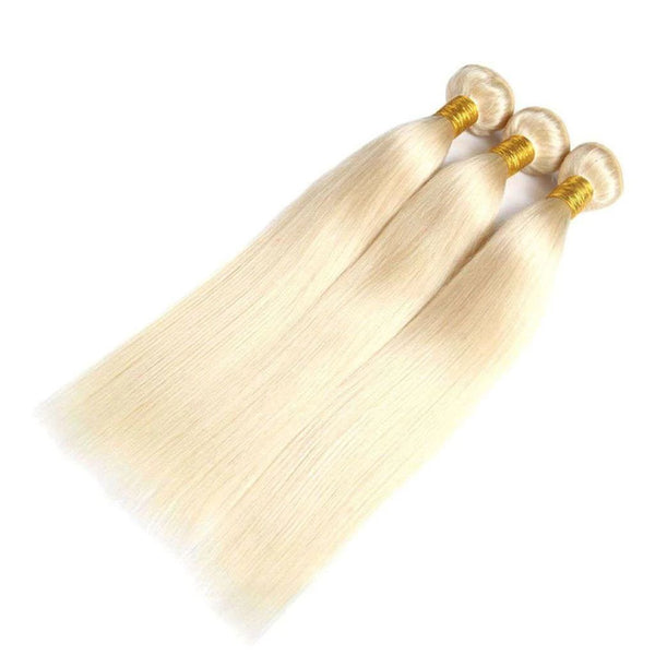 613 Honey Blonde Peruvian Straight Hair 3 Bundles With Frontal Human Hair - edmundhair.com