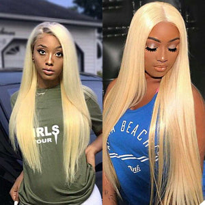 613 Honey Blonde Peruvian Straight Hair 3 Bundles With Frontal Human Hair - edmundhair.com