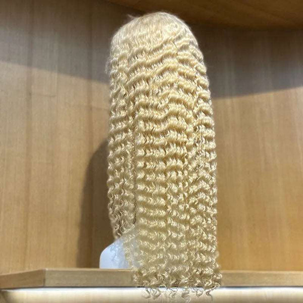 613 Blonde Deep Wave 13x4 Lace Front Wig Transparent HD Lace Human Hair