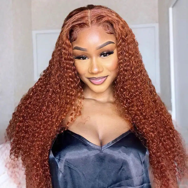 Glueless V Part Kinky Curly Human Hair Wig Beginner Friendly