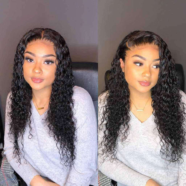 9A Grade Water Wave 3 Bundles With Frontal Indian Virgin Hair