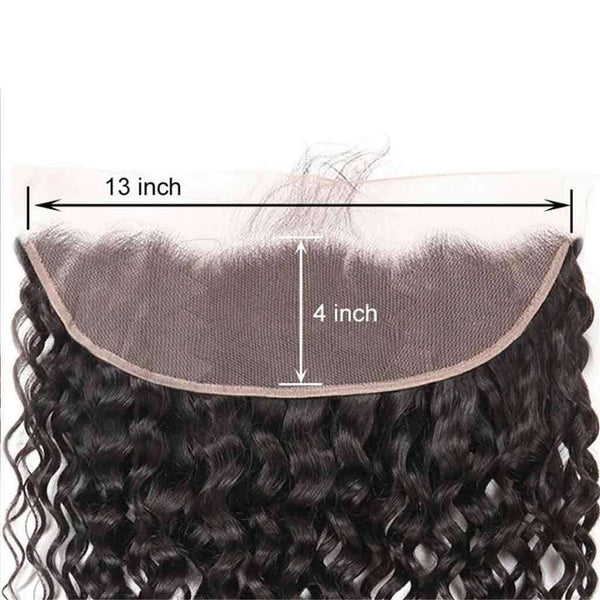 9A Grade Water Wave 3 Bundles With Frontal Malaysian Virgin Hair