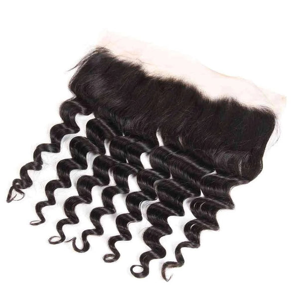 9A Grade Loose Deep Wave 3/4 Bundles With Frontal Brazilian Virgin Hair