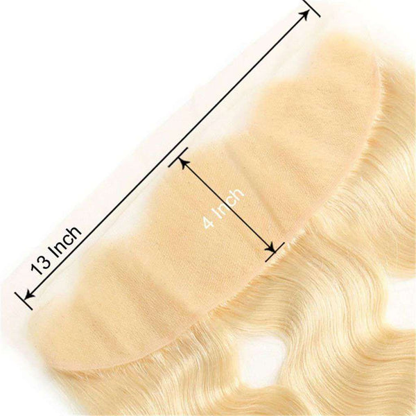 613 Honey Blonde Brazilian Body Wave Hair 3 Bundles With Frontal Human Hair