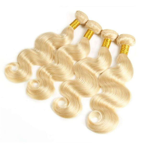 4 Bundles Honey Blonde Body Wave Brazilian Human Hair Bundles