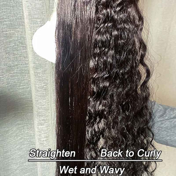 Flash Sale Summer Wet Wavy 13*6 Lace Front Wig Human Hair M Cap