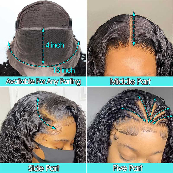 Jerry Curly Thick Juicy 13*4 Lace Front Wig With Baby Hair Luxury Customization