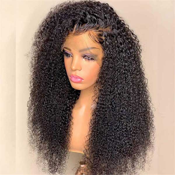 Long Wig | Kinky Curly 13x6 HD Lace Frontal Wig Natural Color