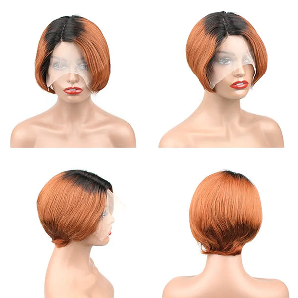 Pre-Styled Pixie Cut Short Bob Wig Affordable Glueless Human Hair Wig