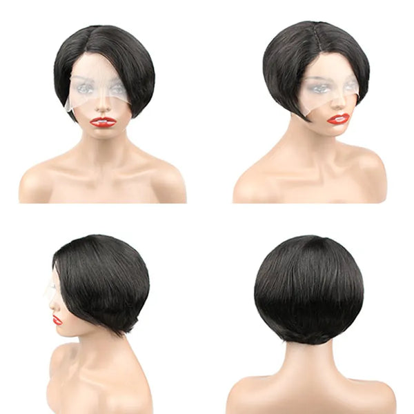 Pre-Styled Pixie Cut Short Bob Wig Affordable Glueless Human Hair Wig