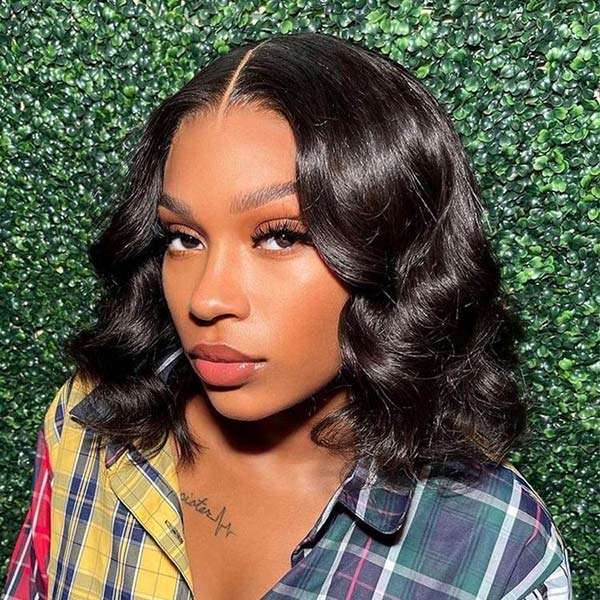 Flash Sale 0 Skill Needed V Part Glueless Wig Short Bob Human Hair