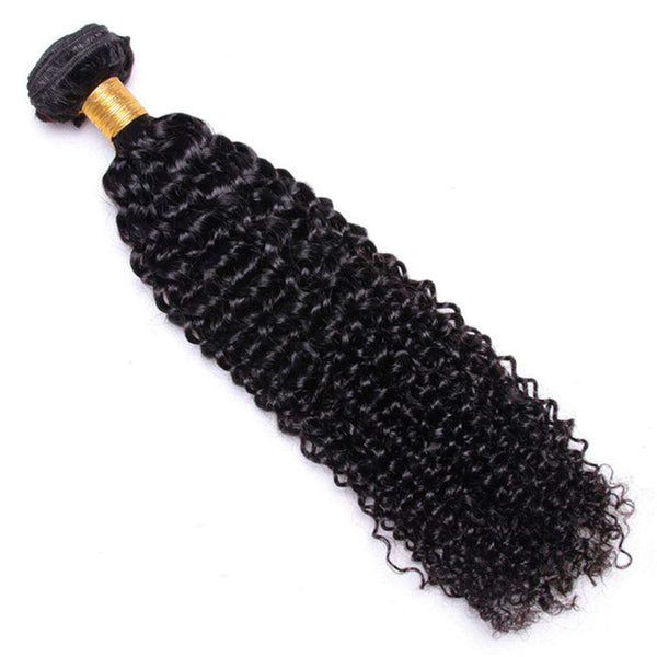 Afro Kinky Curly Hair 3 Bundles 10A Brazilian Human Hair Natural Color