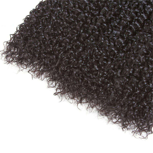 Afro Kinky Curly Hair 3 Bundles 10A Brazilian Human Hair Natural Color