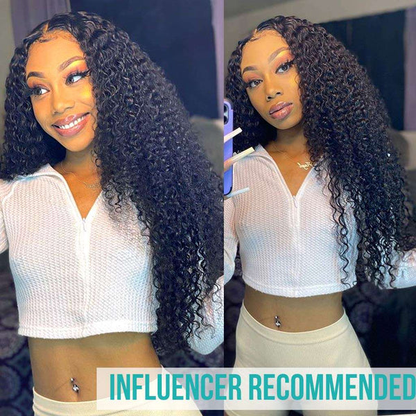 9A Jerry Curly Virgin Hair 3 Bundles With Frontal Human Hair