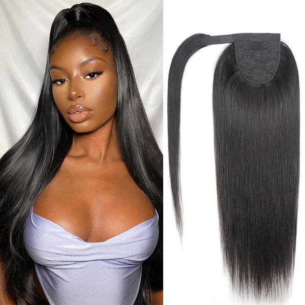 Flash Sale Long Ponytail Any Style Human Hair Extensions With Clip