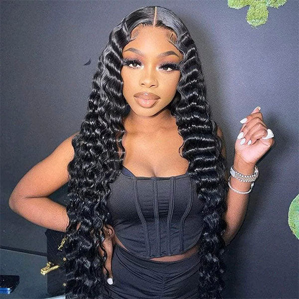 Loose Deep Wave Natural Black Hair 13x6 HD Lace Frontal Wig