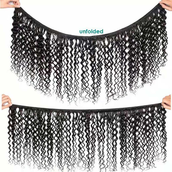 9A Water Wave Virgin Hair 3 Bundles with Closure Natural Color Malaysian Hair