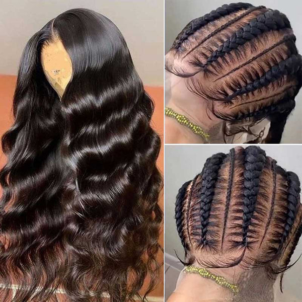 Full Lace Wig Body Wave Brazilian Human Hair Natural Color