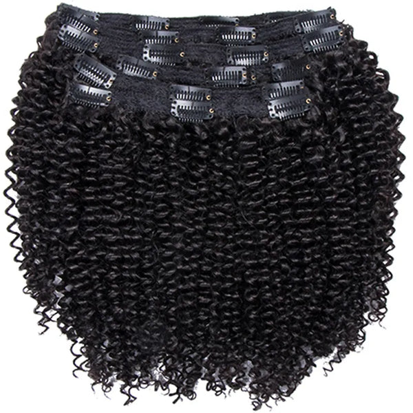 Flash Sale Kinky Curly Hair Clip Ins Human Hair Extensions