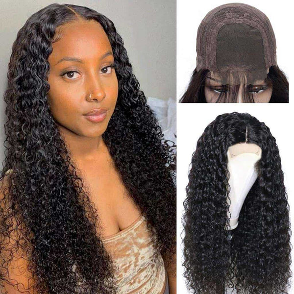 Clearance Sale 4x4 Lace Closure Glueless Jerry Curly Wigs 180% Density